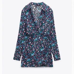 Zara short satin effect dress sz XL NWTS